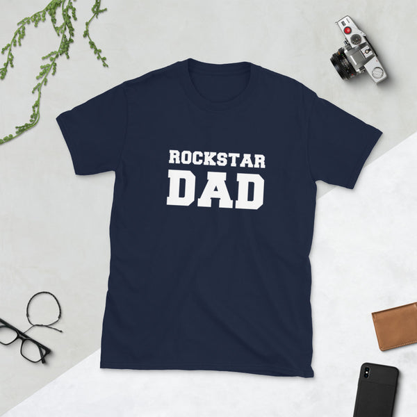 Rockstar Dad - Navy Logo Tee