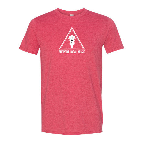 Support Local Music -  Warning Sign Tee (Red)