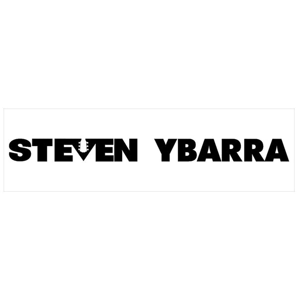 Steven Ybarra - Logo Sticker (Tranpsarent With Black Letters)