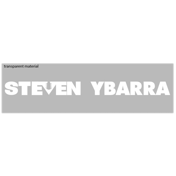 Steven Ybarra - Logo Sticker (Tranpsarent With White Letters)